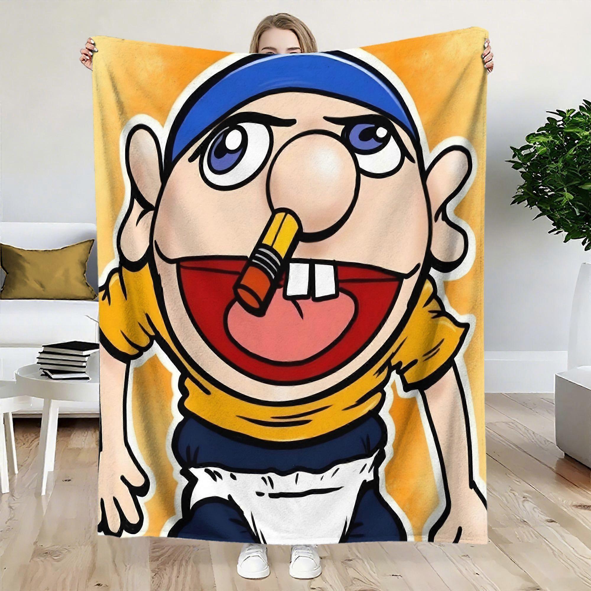 Cartoon Jeff Luxury Fleece Blanket  Soft Lightweight