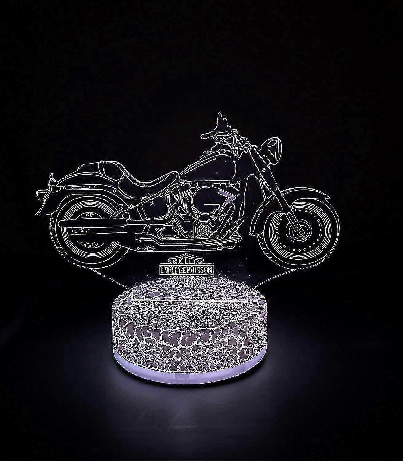 3D LED Motorcycle Night Light 7 Colors USB Decorative Table Lamp