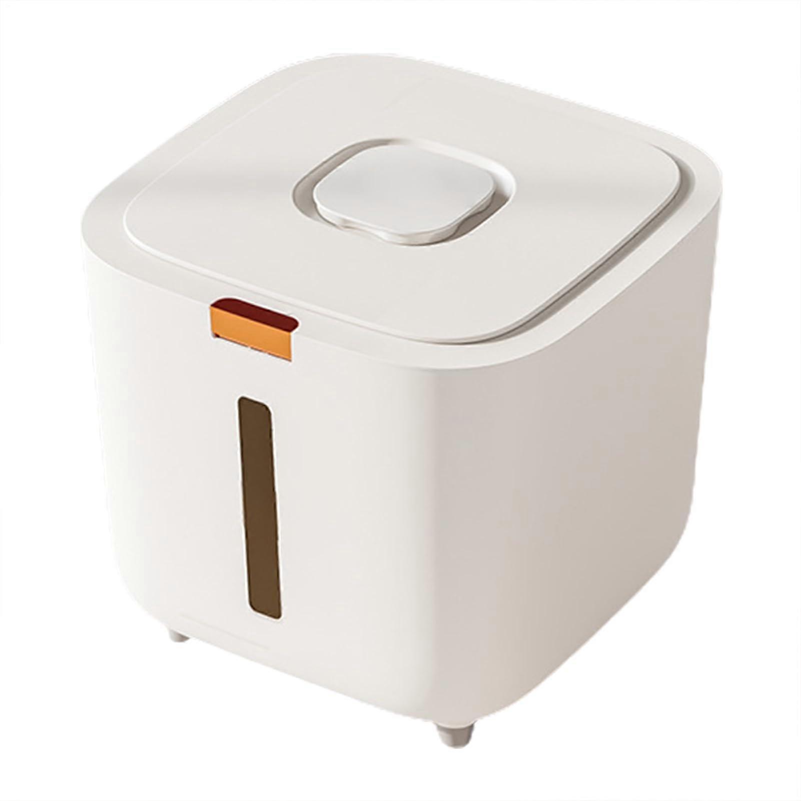 Pet Food Storage Container Airtight Rice Bin with Lid Clear Window SpaceSaving Dispenser for Kitchen