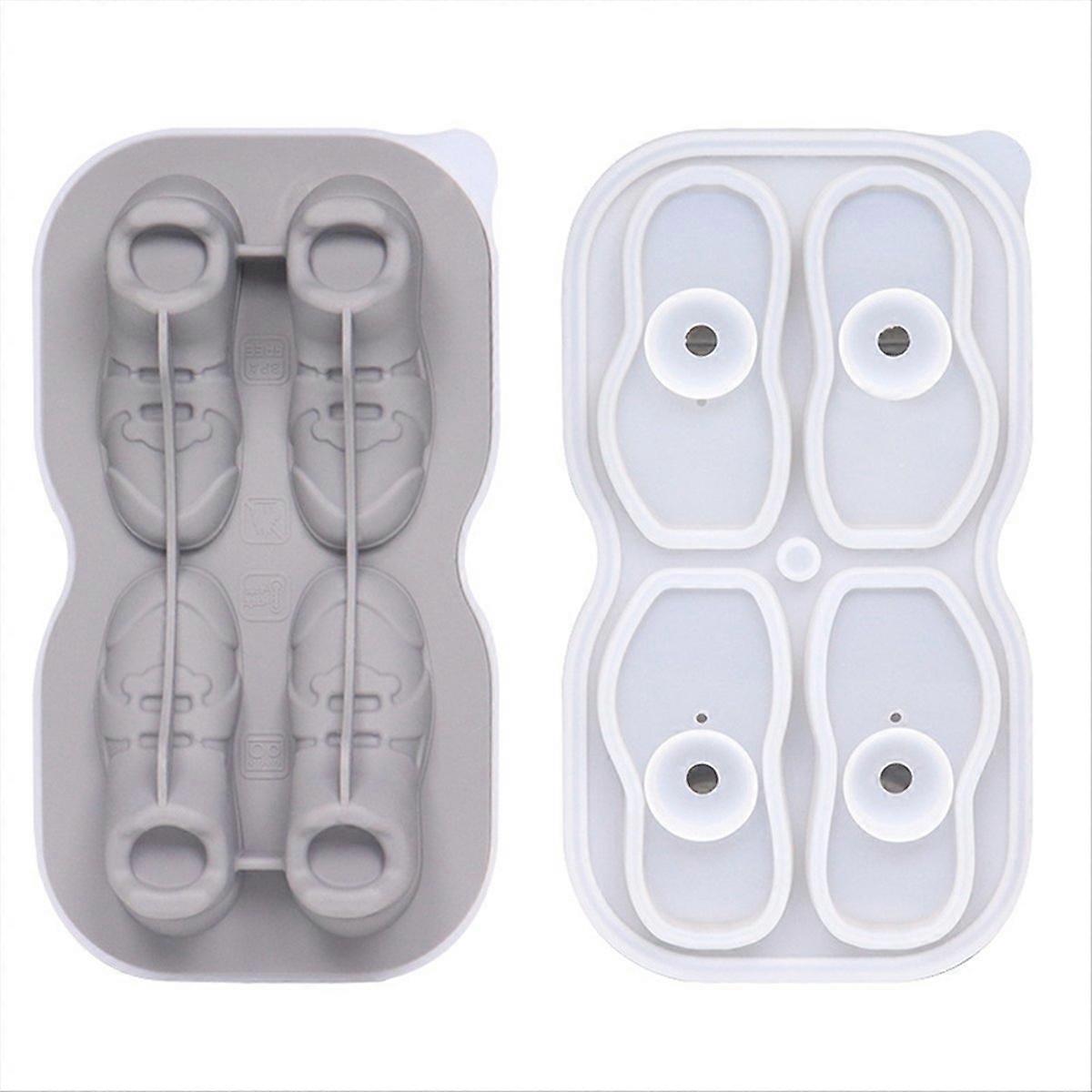 Shoe Ice-Cube Mold 4 Cavity Shoe Shape Ice-Cube Molds Reusable C