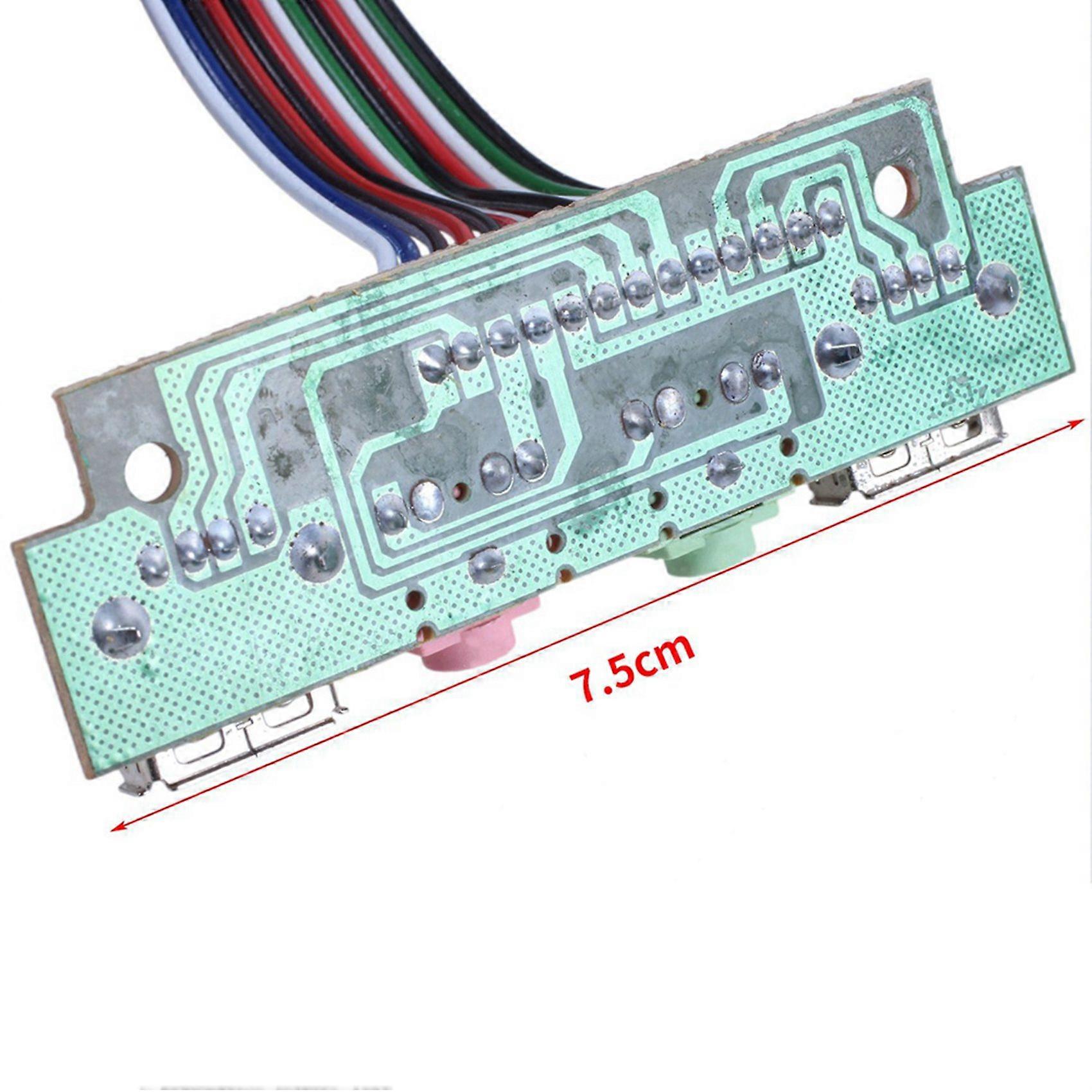 2X PC Computer USB Port Audio Headset Microphone Cable Support Front Panel