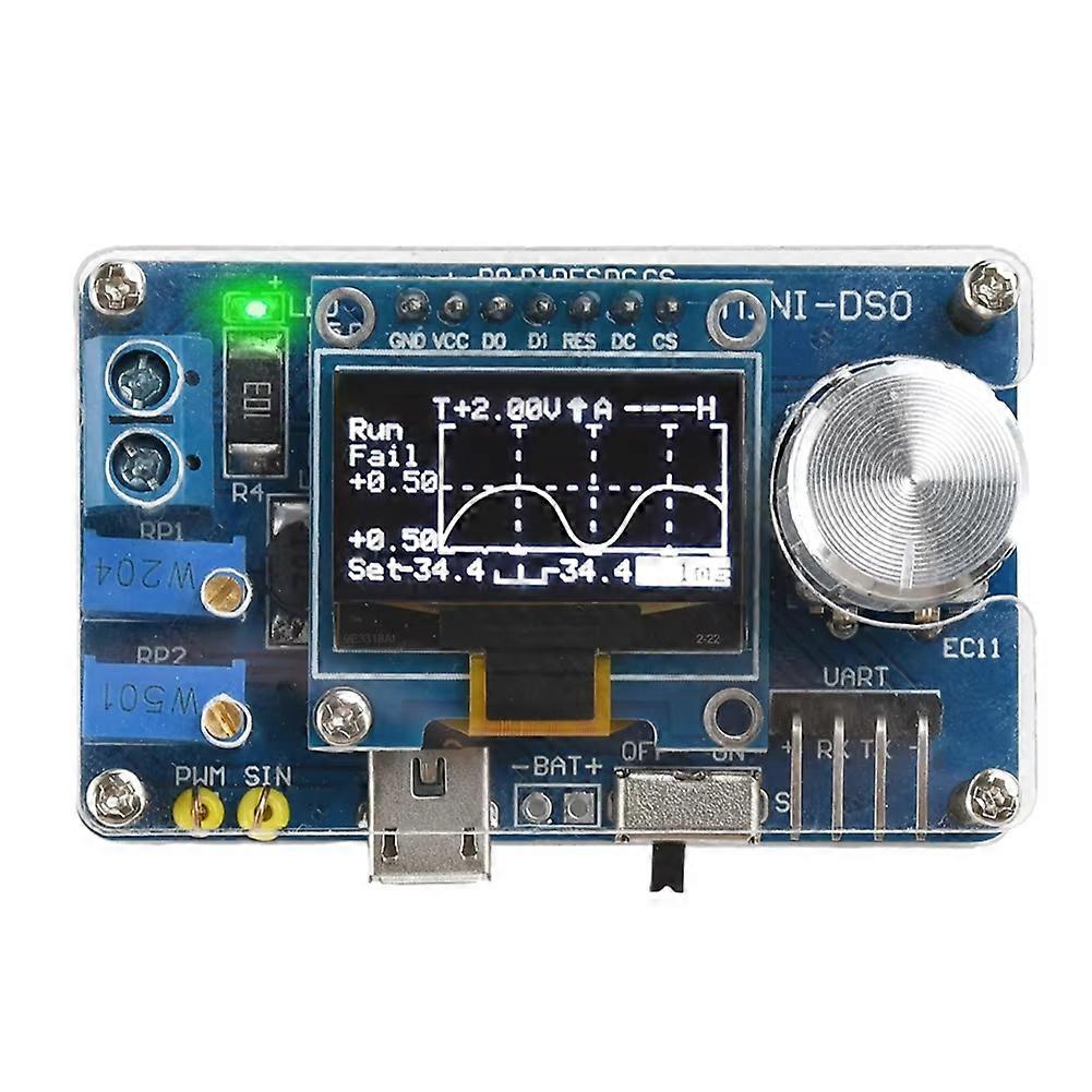 0.96-Inch DOS LCD Oscilloscope Kit DC 5V BSTC Microcontroller Electronic DIY Components Micro USB Interface