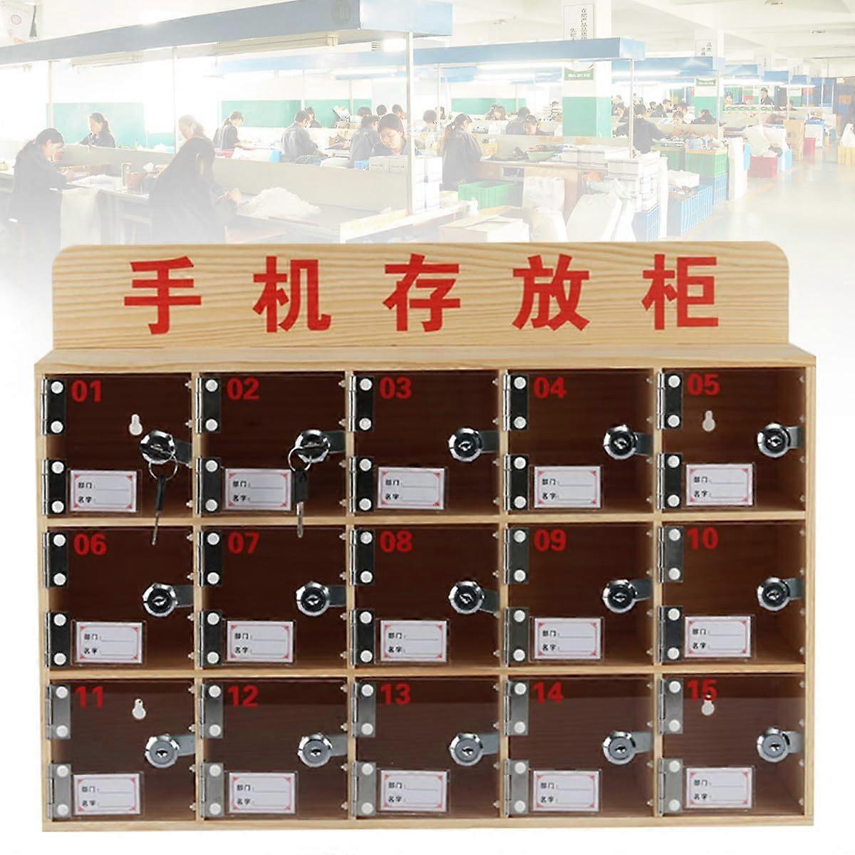 Phone Storage Locker with 25 Compartments, Secure Locking, Wall or Desk Mount for Classroom or Office