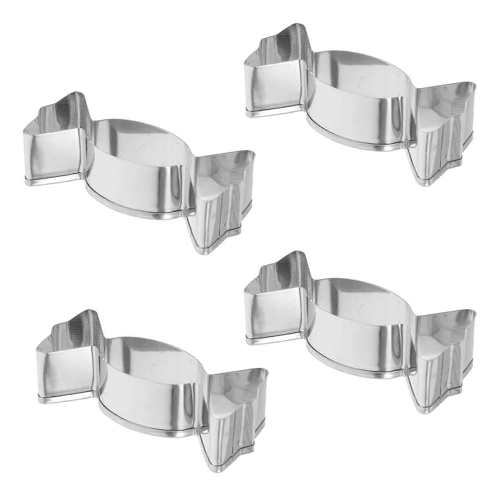 DIY Biscuits Mold 4Pcs Stainless Steel Cookie Cutters for Baking Use