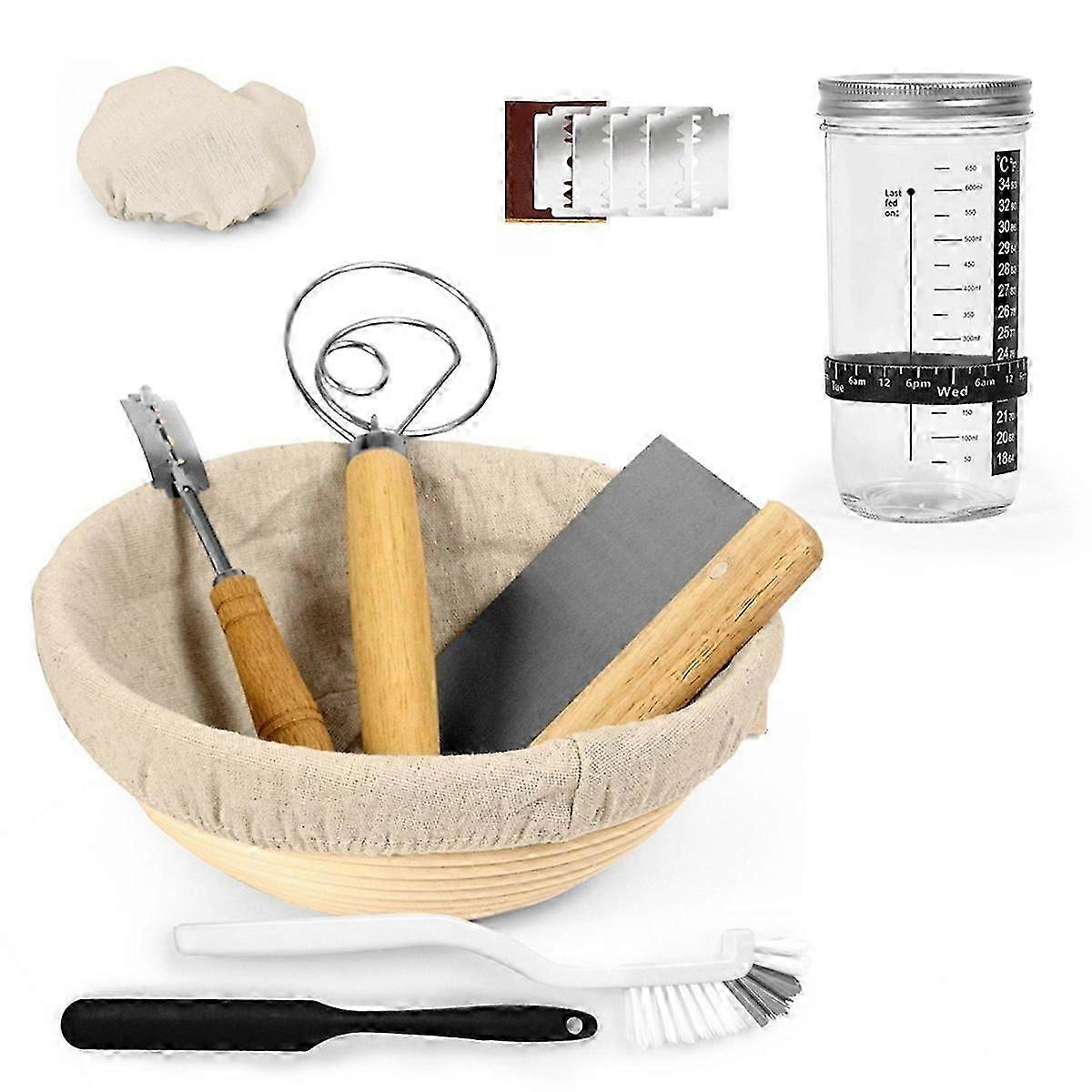 Sourdough Bread Fermentation Kit with Date Marking Feeding Bands