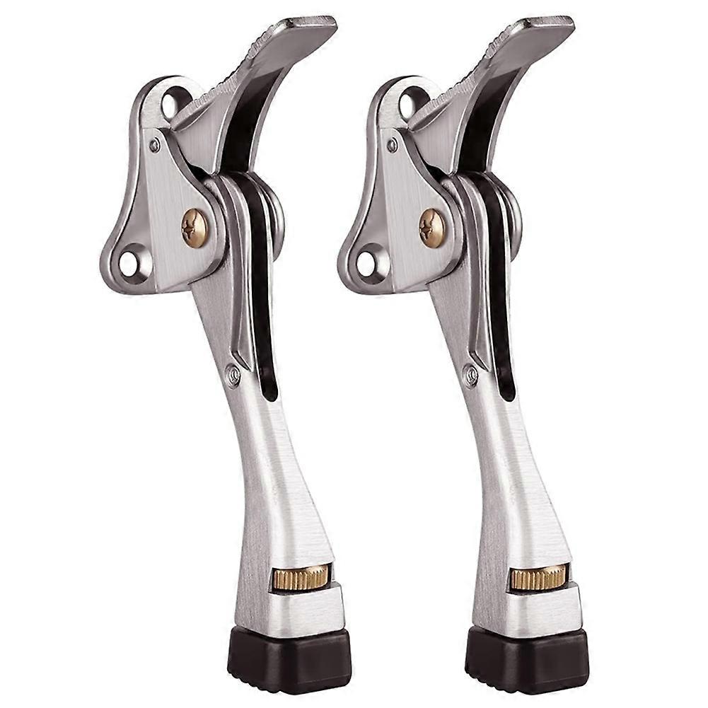 Door Stopper 2 Packs Kickdown Door Stop Adjustable Height