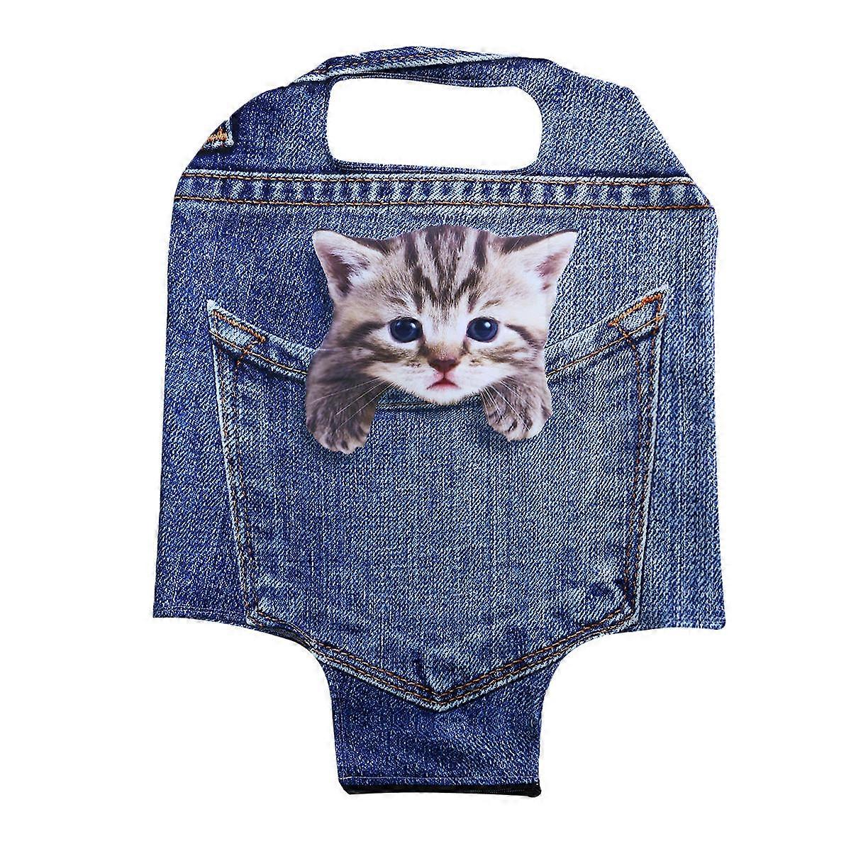 Luggage Cover 3D Printed Cat Pattern for Suitcase Use 3Pcs Set