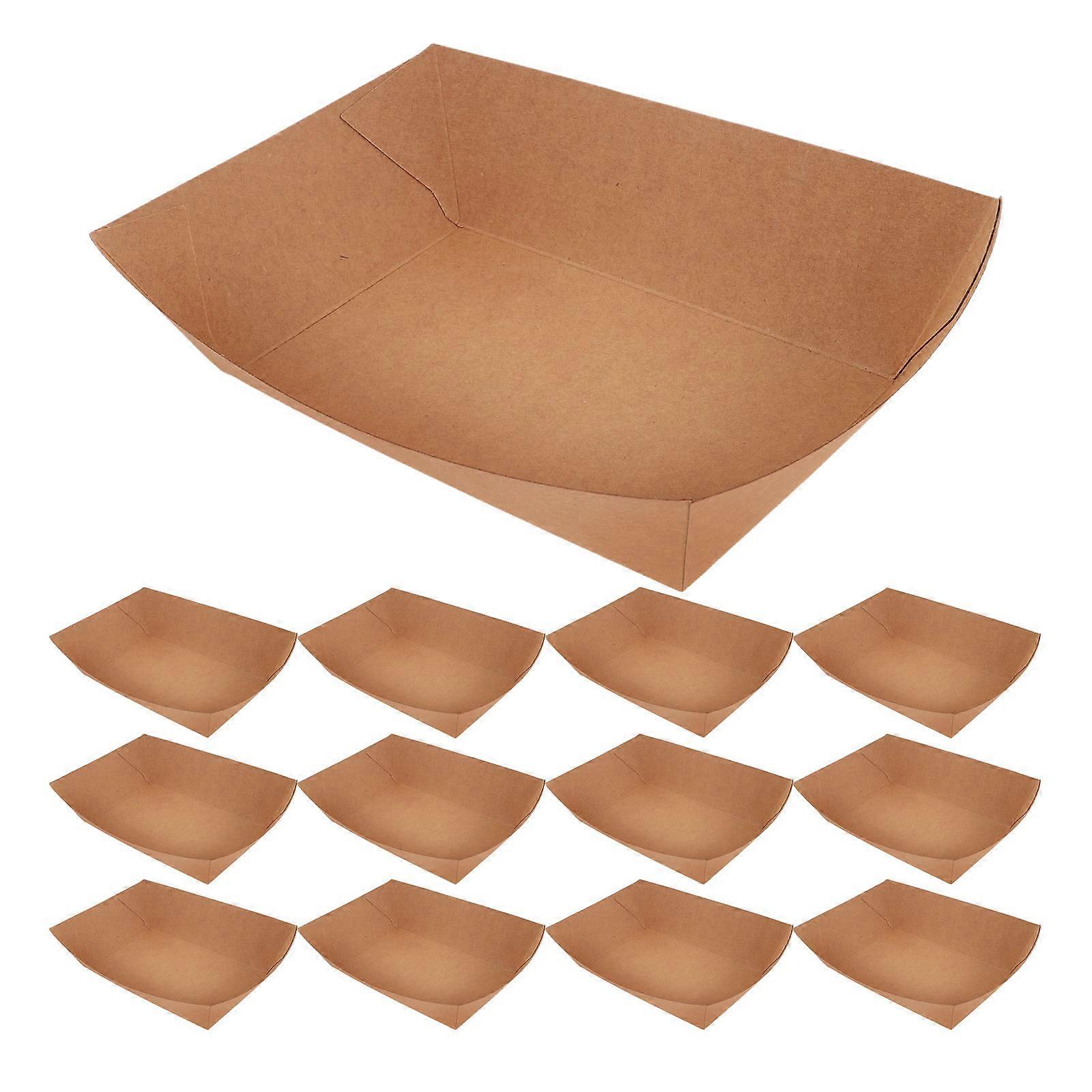 Paper Hot Dog for Storage Use 100Pcs Brown Snack