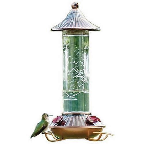 Audubon præget glas kolibrifoderautomat, 14 oz, bronze
