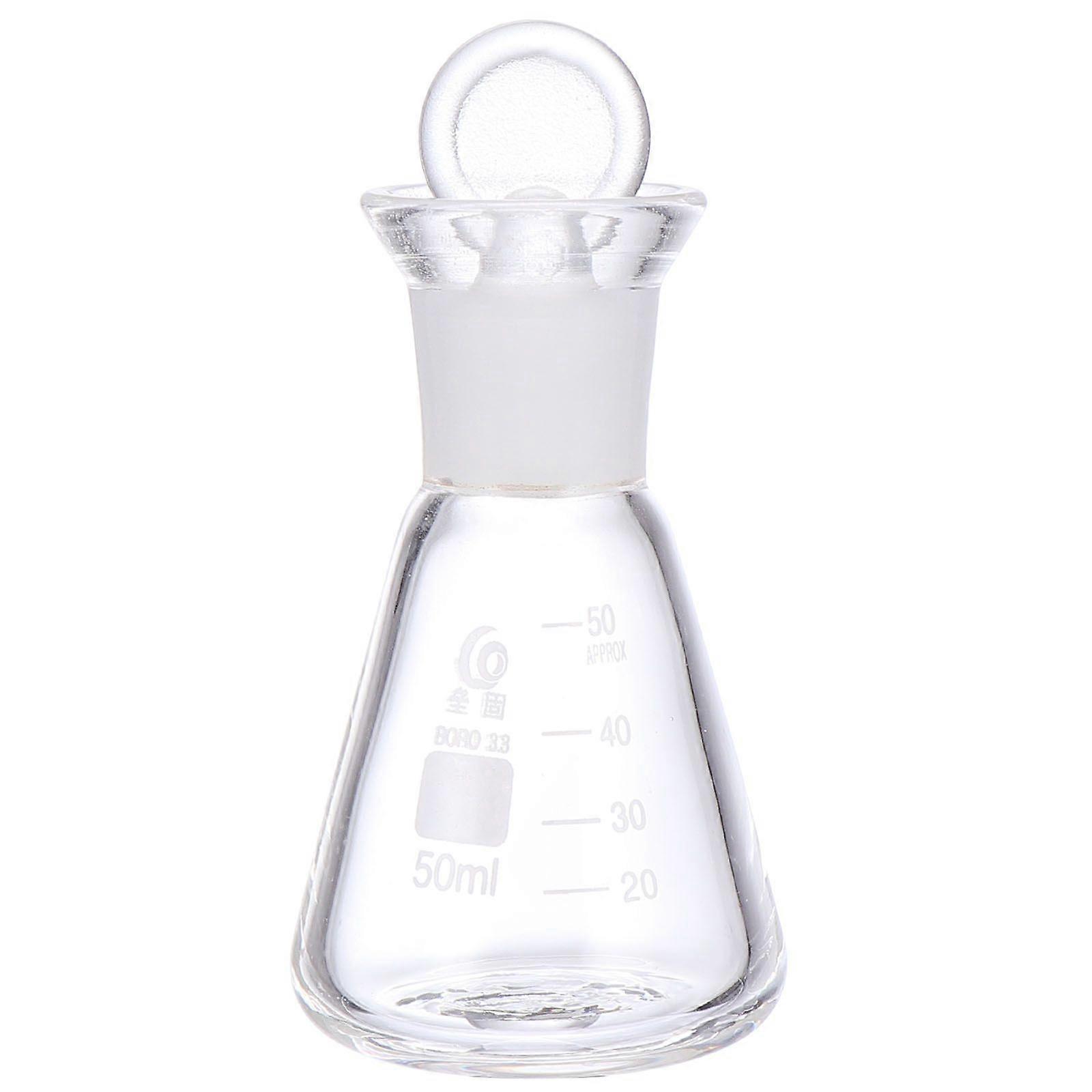 1pc Professional Glass Flask Conical Flask School Supply Experiment Accessory