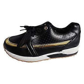 Løse damesko med tykk såle, uformelle, tykk såle, fargematchende, lave sneakers med tie-up for unge kvinner, USA: 7(39)