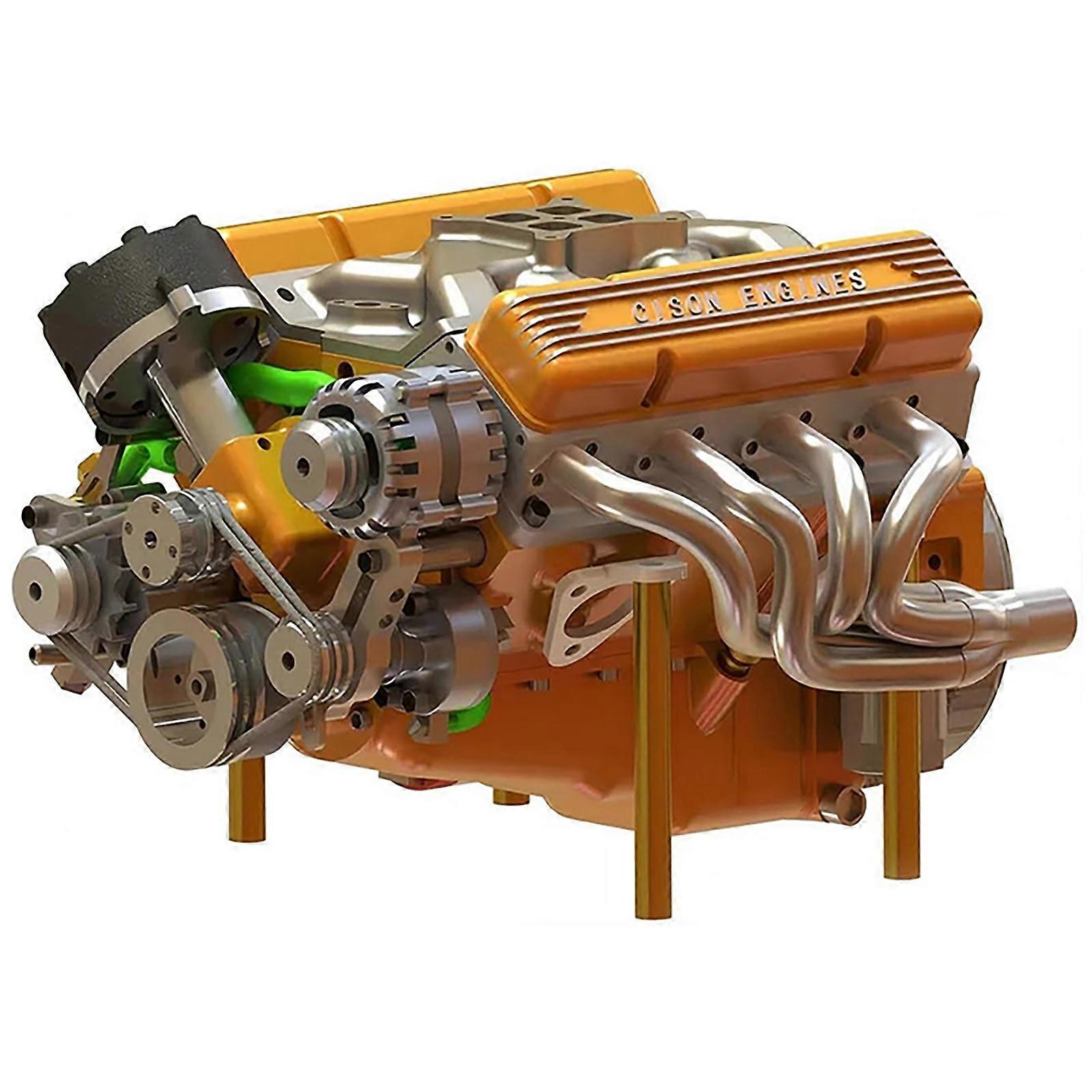 STEM Running Engine Kits by Binray Cison, Miniature Gas V8 Engine Model DIY Kit