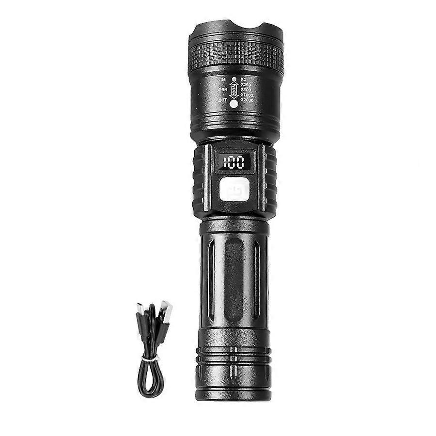 5000LM Tactical Firestarter Led Flashlight Focused Light Source Can Light A Flame Rechargeable Torch Laser Pointer compatible with Outdoor