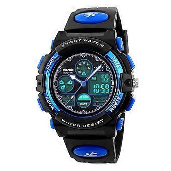 SKMEI Children Sports Wristwatch Dual Movements 5ATM Water-proof Kids Watch with Alarm 25-26s