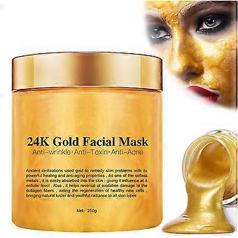 Mascarilla facial peel-off de oro de 24 quilates de 250 g, mascarilla para eliminar puntos negros, mascarilla de limpieza profunda.