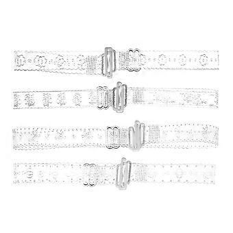 Bra Shoulder Strap Transparent Replacement Strap Anti-Slip Belt 4Pairs for Lady