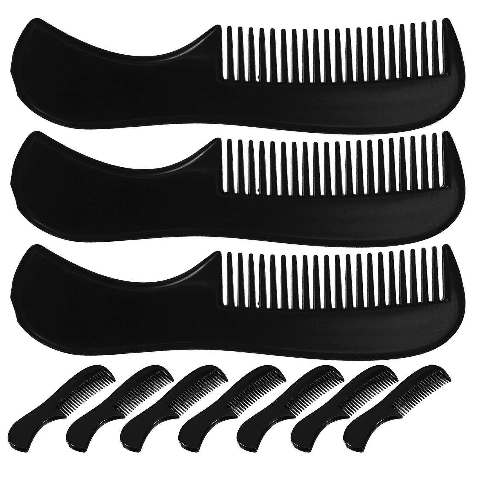 Mustache Comb Plastic Beard Comb for Styling 10Pcs Practical Beard Combs