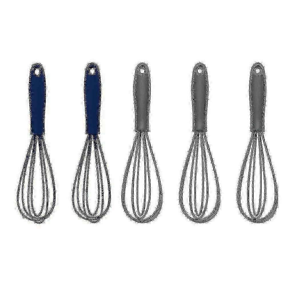 5 Pcs Kitchen Small Whisks Set,egg Beater For Cooking Blending