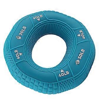 Silicone Hand Grip Strengthener Trainer for Training Blue Finger Ring