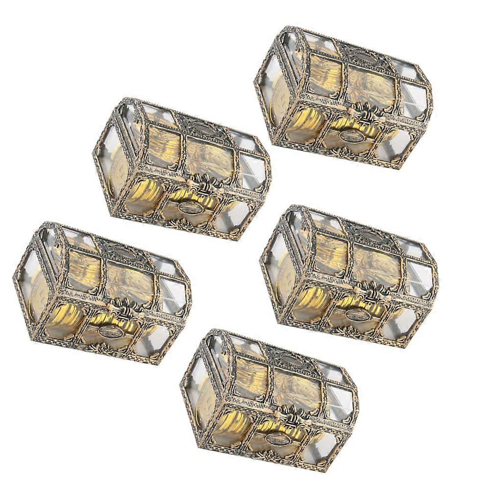Pirate Treasure Chest Plastic Box for Articles Storage 5Pcs Set