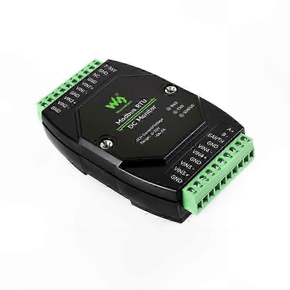 4-Channel DC Detection Module with RS485 Interface, 16-Bit Modbus RTU, Simultaneous Current Output, DC 7-36V Support