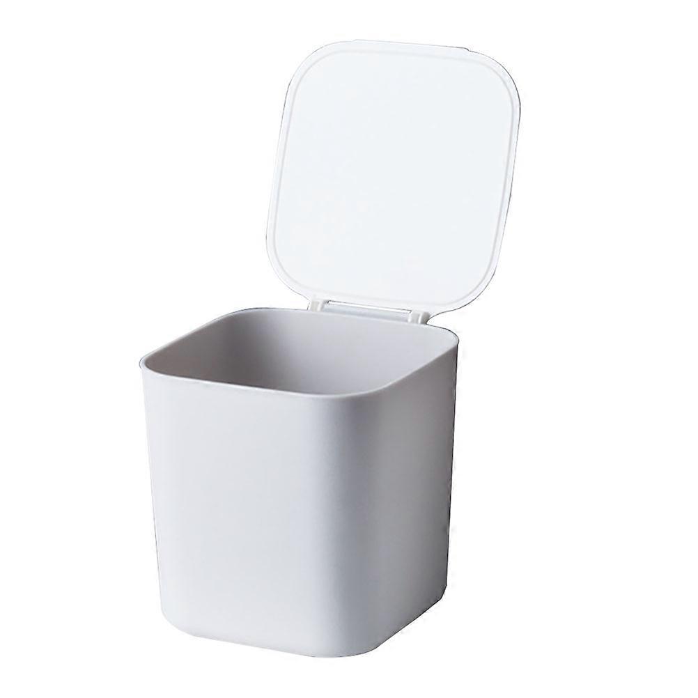 Plastic Desktop Trash Bucket Versatile Garbage Can for 1 Unit with Multi-Function