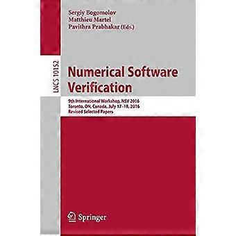 Numerical Software Verification 9th International Workshop Nsv 2016 Toront - Springer Nature B.V - Paperback - en Book