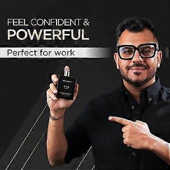 Eau de Parfum für Herren, langanhaltender holziger Duft mit Zitrone und Lavendel, 100 ml Luxusflakon in Schwarz