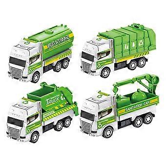 4pcs Garbage Truck Toys Children Trash Car Toys Sanitation Truck Car Model Garbage Trucks Random Style