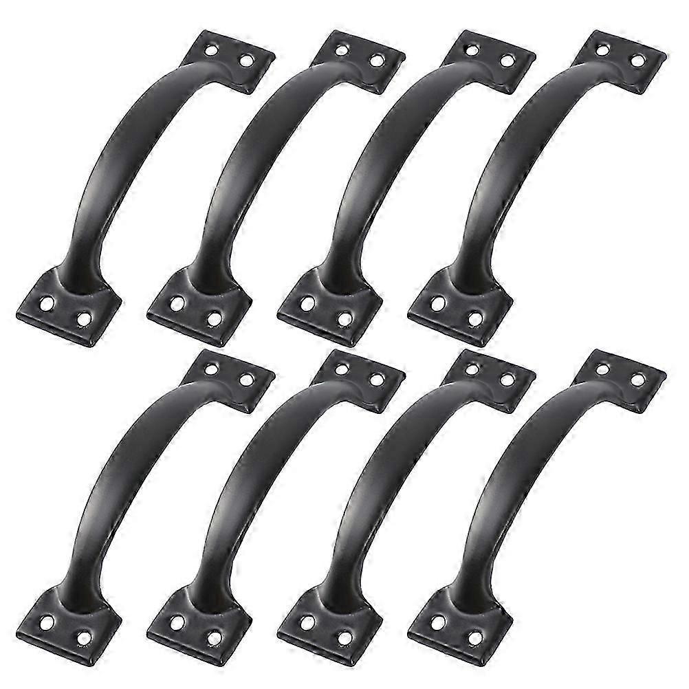 Black Kitchen Cabinet Knob Retro Dumpling Shape Pull Ring Knob 12Pcs
