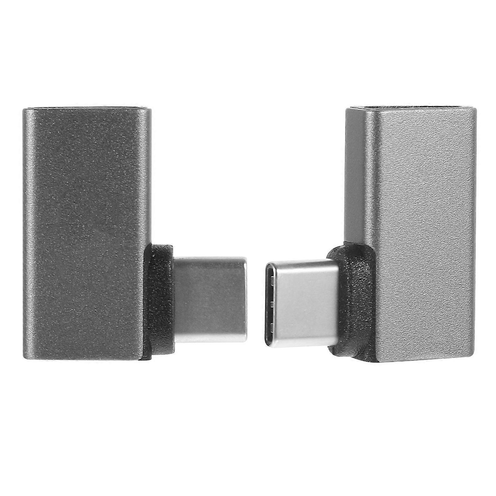 2pcs USB C 90 Degree Adapter Right Angle Type C Connector Computer Adapter Accessory