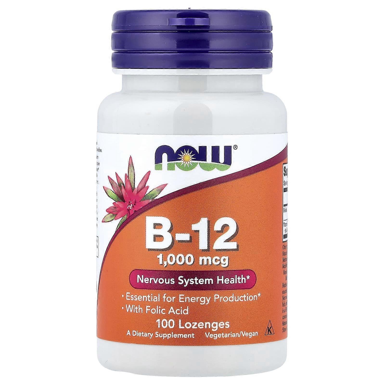 NOW Foods, B-12, 100 Lozenges, 3-Pack