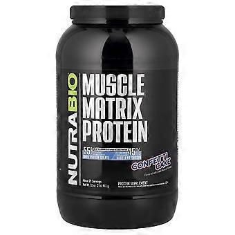 NutraBio Muscle Matrix Protein, Confetti Cake, 2 lb (907 g)