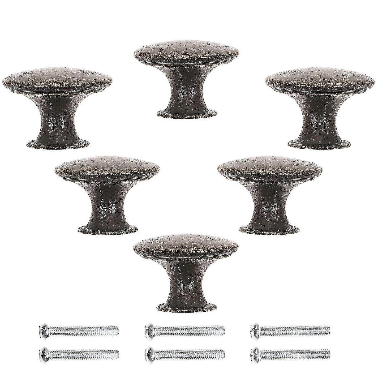 6pcs Drawer Handle Single Hole Cabinet Pulls Wardrobe Cupboards Handle Knobs