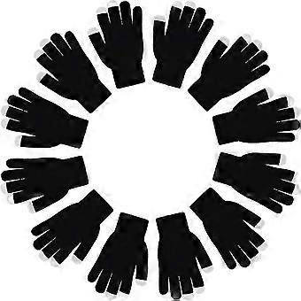 12 Pairs Winter Touch Screen Gloves For Men Women Stretch Knitted Texting Gloves