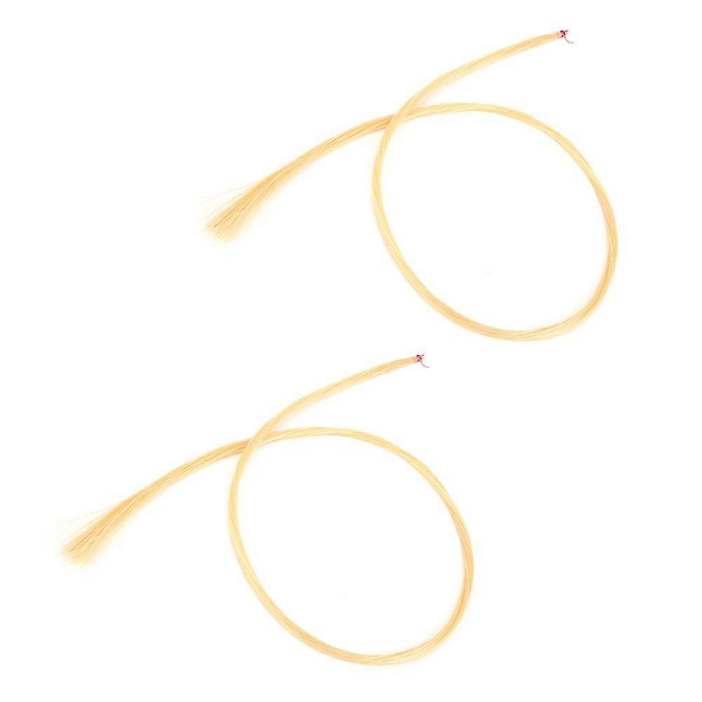 Durable Unbleached Bow Hairs Accessory for Violin Viola Cello Instruments(2 Hanks)