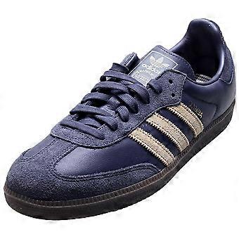 adidas Samba Og Mens Fashion Trainers in Navy Gold