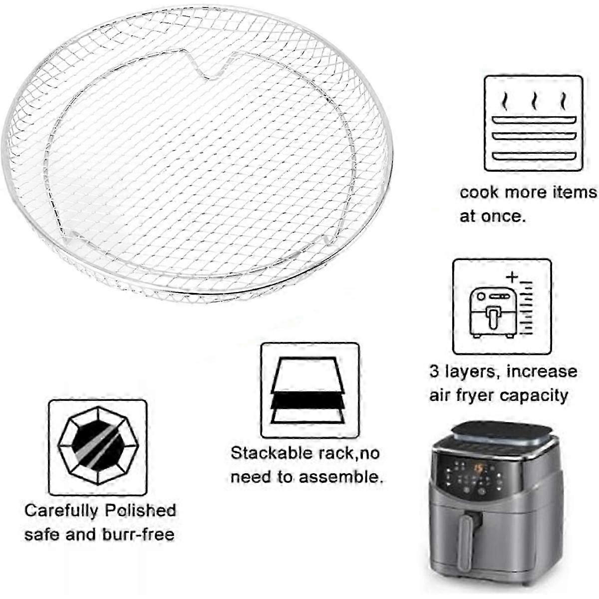 Fryer Rack Fryer Dehydrator Rack Stackable Grid Grilling Rack