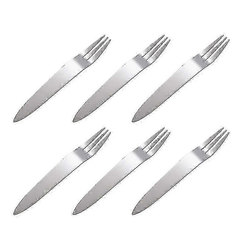 6pcs Stainless Steel Dessert Forks, Durable Rust-Resistant Cutlery for Kitchen Dining