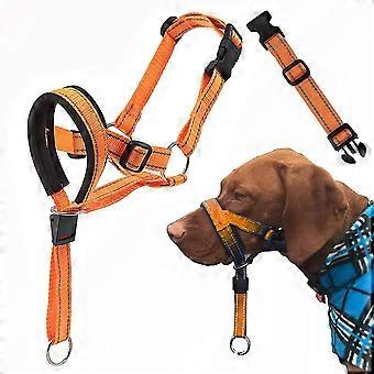 Cabresto para cachorro com alça de segurança, coleira para cachorro com alça refletiva, coleira anti-puxão para cachorro, peitoral ajustável para treinamento de cães