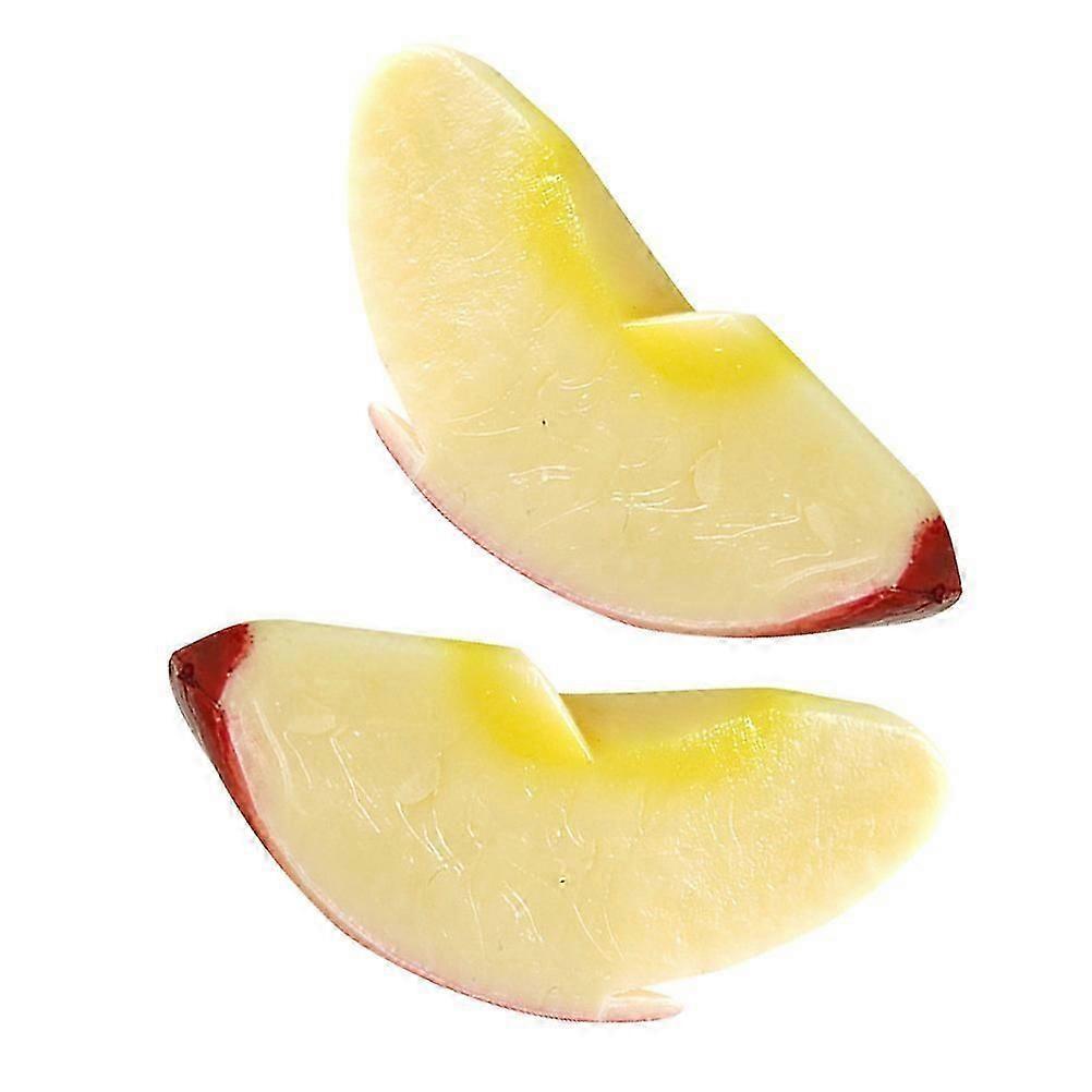 PVC Artificial Slices Red for Decor 2Pcs Simulation Fruit Models