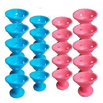 20pcs Silicone Hair Curlers Soft Rubber Hair Care Rollers No Heat No Clip No Damage Diy Hair
