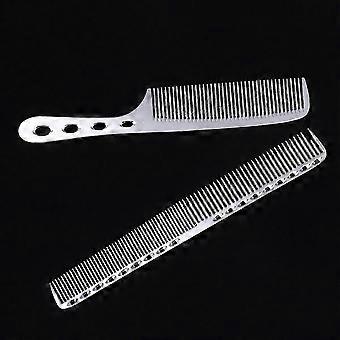 Silbernes Edelstahl-Haarkamm-Set, 2-teilig für das Haarstyling