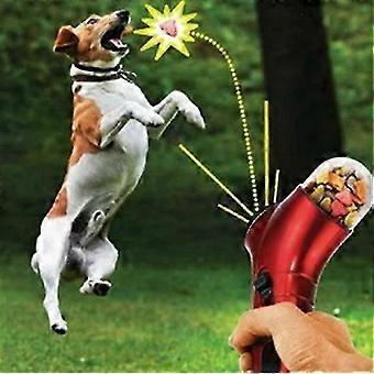 Pet Treat Launcher with Wrist Strap and Spring-Loaded Trigger for Dogs and Cats