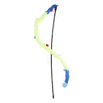 Plush Ball Cat Toy Blue Interactive Kitten Teaser Stick Fun Cat Exercise Toy