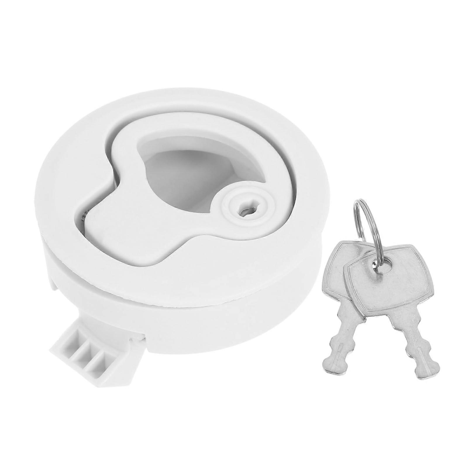 Boat Deck Latch Flush Mount RV Compartment Lock with Easy Pull Ring and Durable Plastic Build