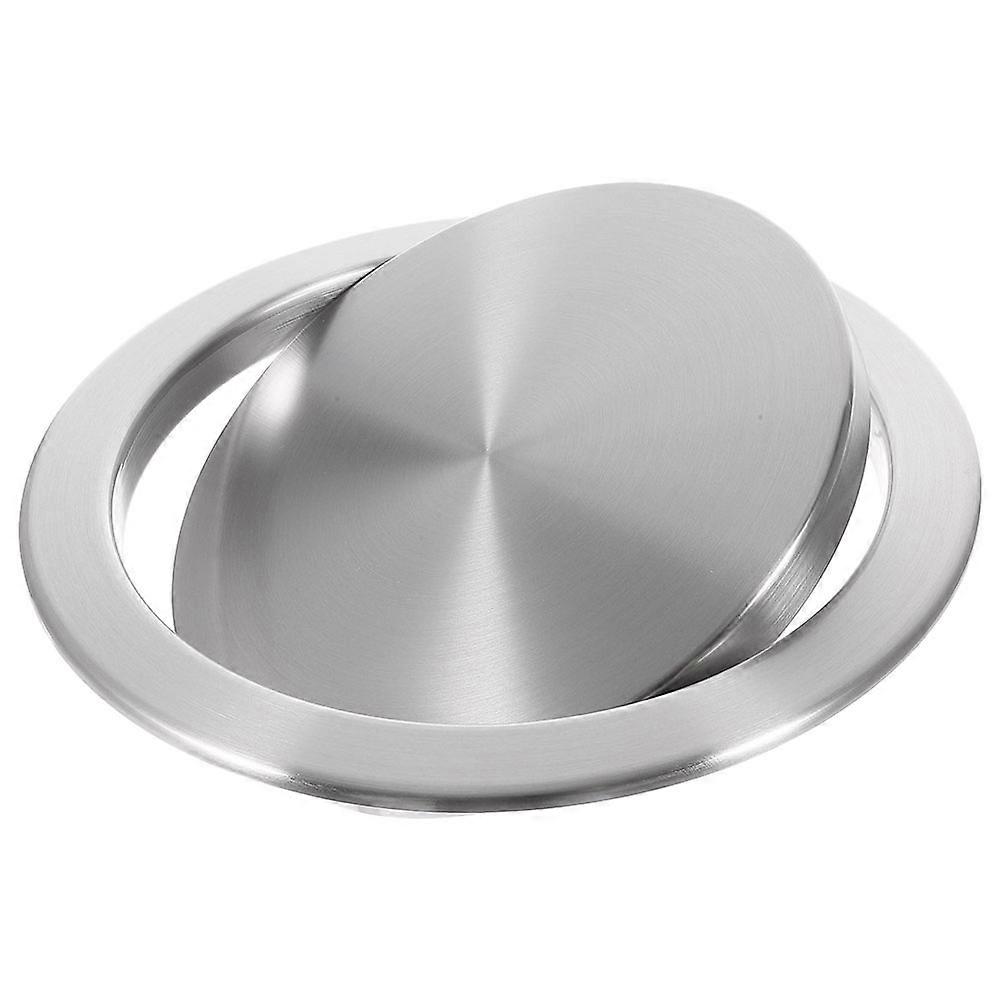 Klappdeckel aus Edelstahl für Abfalleimer