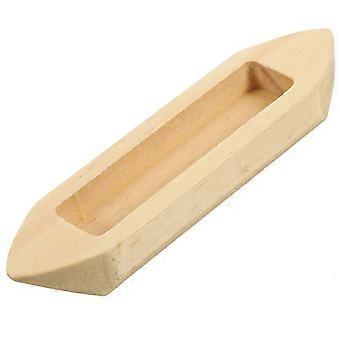 Unpainted Small Wooden Boat Unfinished Boat Model Mini Wooden Canoe Model
