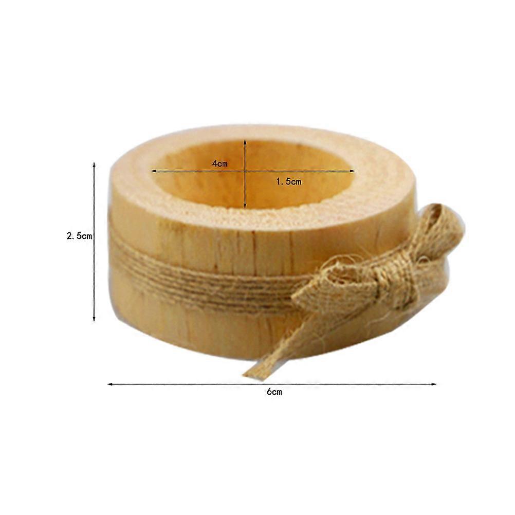 Creative Pine Wood Candlestick for Storage 3Pcs Set