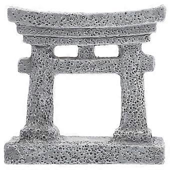 Fugleburslåge Miniature Resin Torii-låge til Babyleg Mørkegrå
